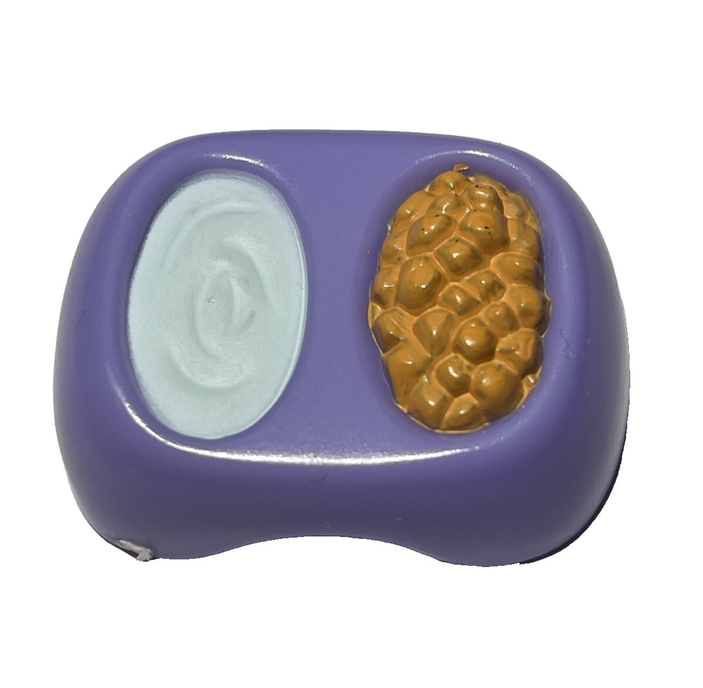 Hasbro Littlest Pet Shop LPS Lovin Playset Purple Food Water Dish Toy Bowl Part